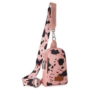 Wrangler Cow Print Crossbody Bags Western Sling Bag With Adjustable :]